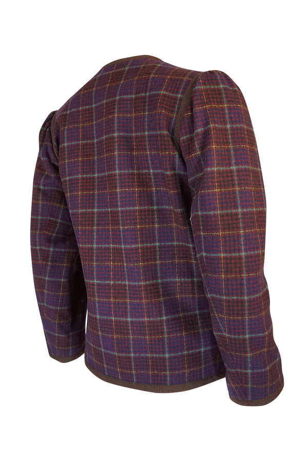 c1966-1970 Yves Saint Laurent Classic Box Cut Plaid Jacket