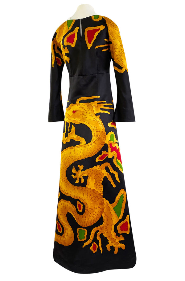 Spring 2001 Valentino Re-Edit of the Famous 1969 Haute Couture Printed Silk Dragon Dress