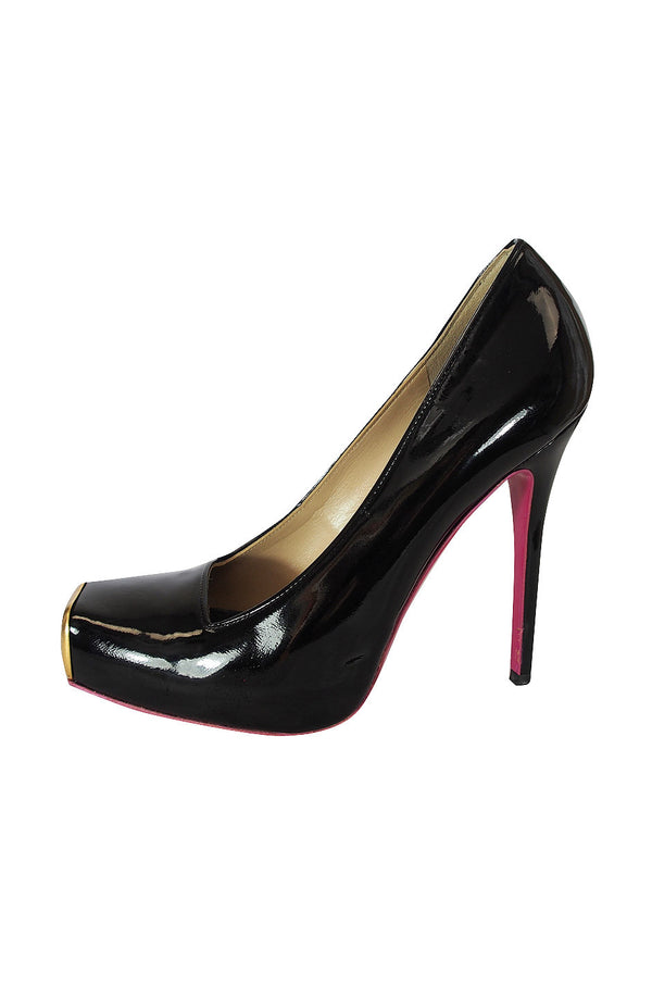 Alexander McQueen Patent Toe Cap Pumps 38