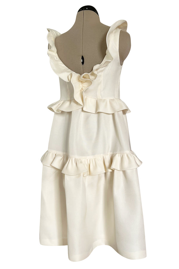 Prettiest Resort 2009 Christian Dior by John Galliano Runway Look 9 Ivory Silk Gazaar Baby Doll Dress