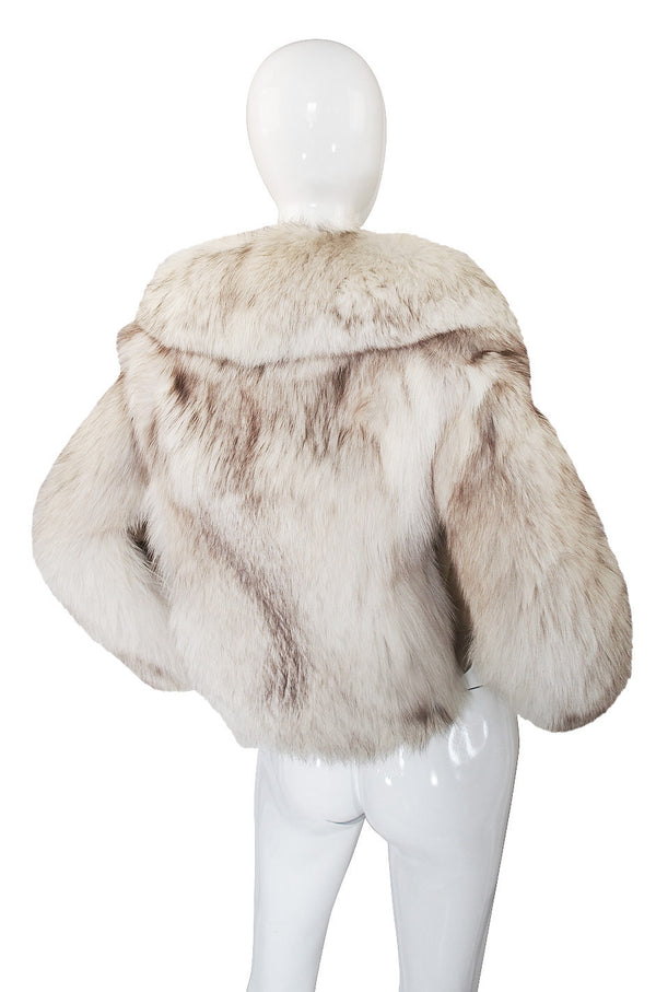 1960s Silver Fox Fur & Leather Galanos Jacket