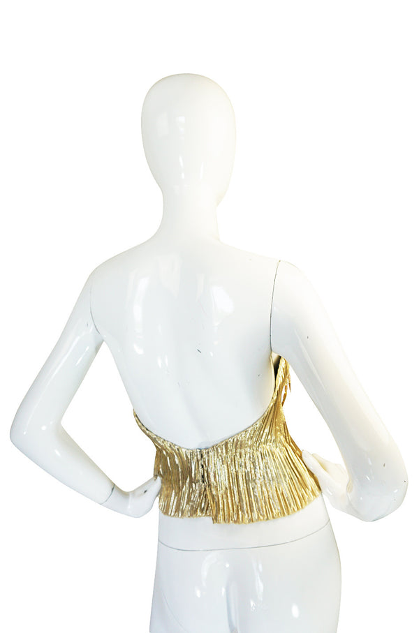 1980s One of a Kind Anthony Ferrara Gold Bead Bustier