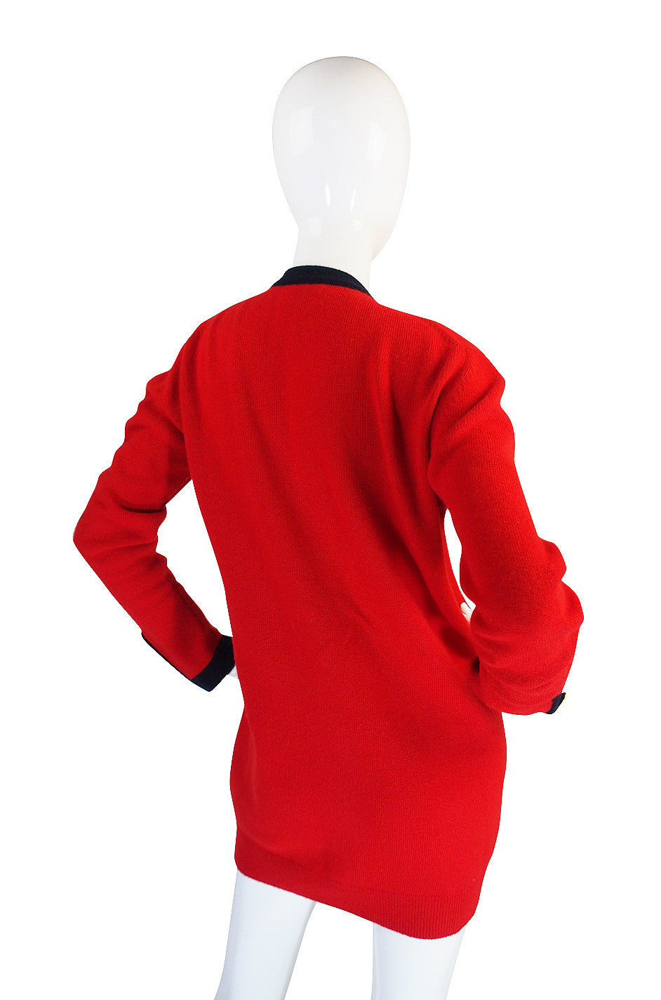 1993 Classic Red Chanel Cashmere Cardigan – Shrimpton Couture