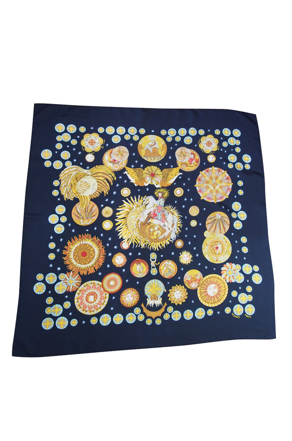 1994 Annie Faivre "Le Roy Soleil" Hermes Scarf