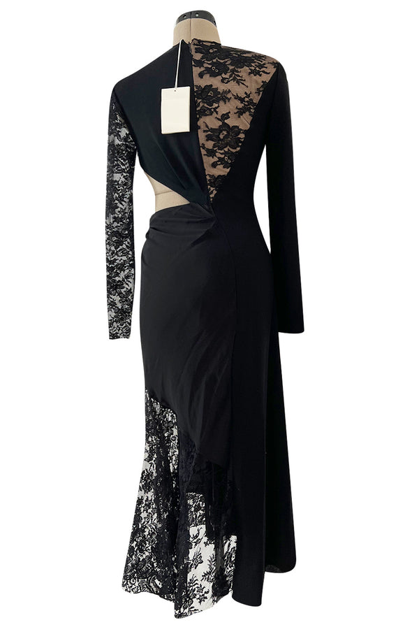 Resort 2019 Givenchy by Clare Waight Keller Black Lace Dress w Side Cut Outs