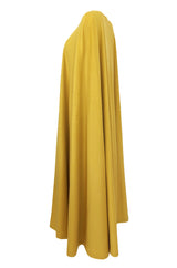 Fall 1988 Yves Saint Laurent Deep Yellow Full Length Wool Cape