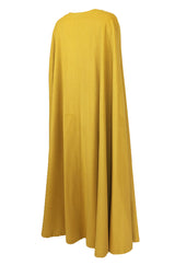 Fall 1988 Yves Saint Laurent Deep Yellow Full Length Wool Cape