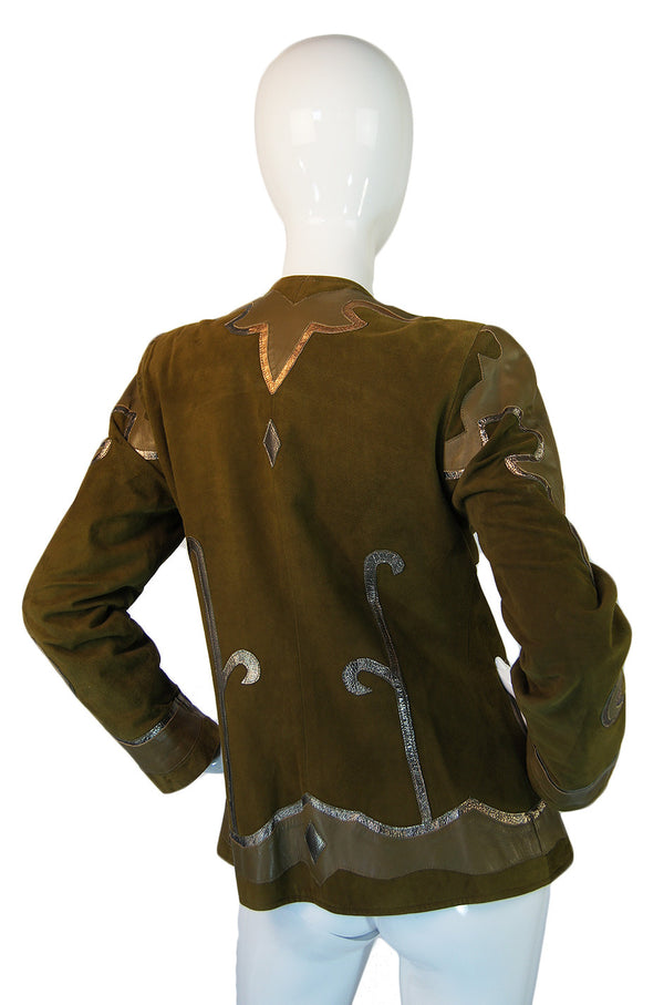 c1979 Suede Applique Giorgio Sant'Angelo Jacket