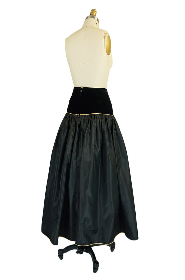 1970s YSL Silk Taffeta Ball Gown Skirt