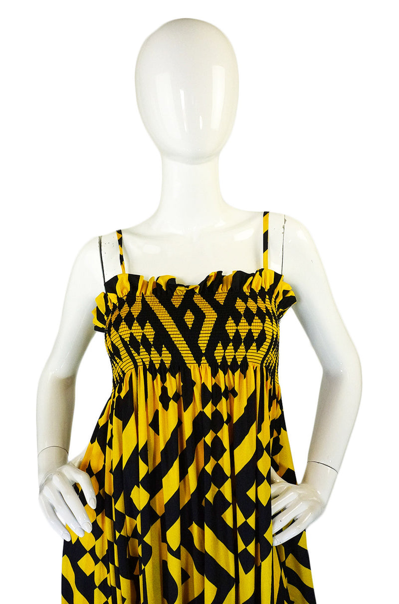 1960s Yellow & Black Jean Varon Maxi – Shrimpton Couture