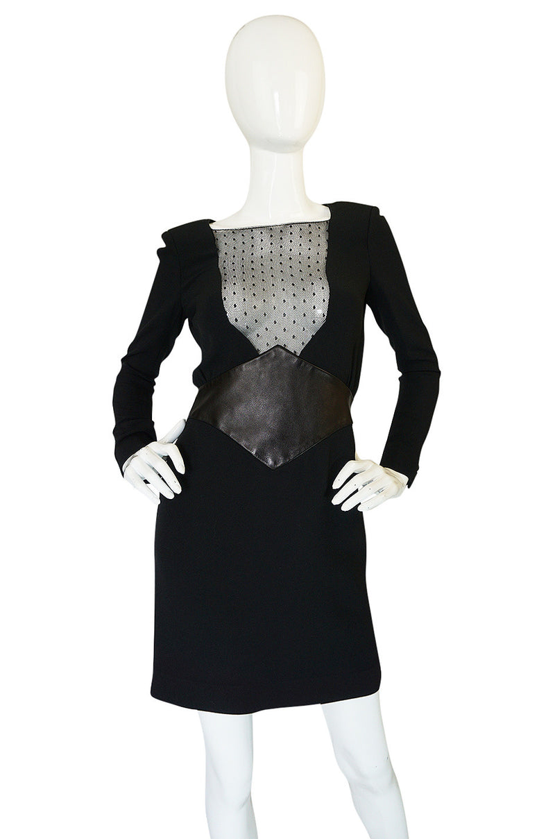 c2014 Hedi Slimane for Saint Laurent Lace & Leather Dress – Shrimpton ...