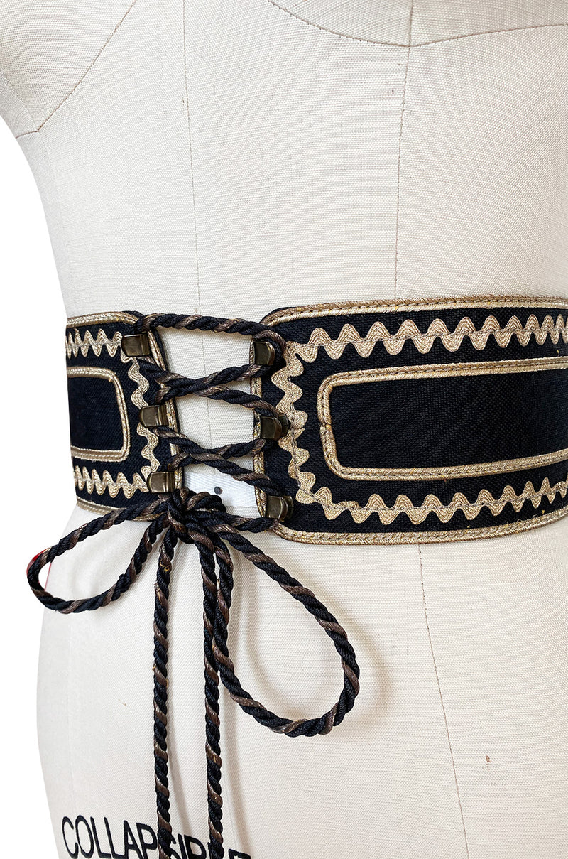 70s Ysl Russian Collection Tie Belt