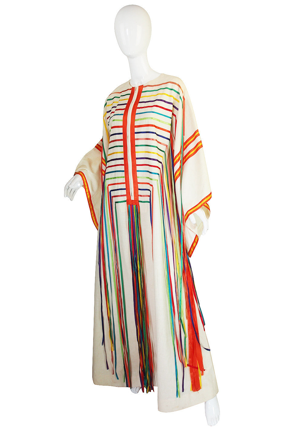 1960s Josefa Mexico Rainbow Ribbon Caftan – Shrimpton Couture