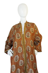 1960s Heavy Brocade & Gold Thread Moroccan Caftan