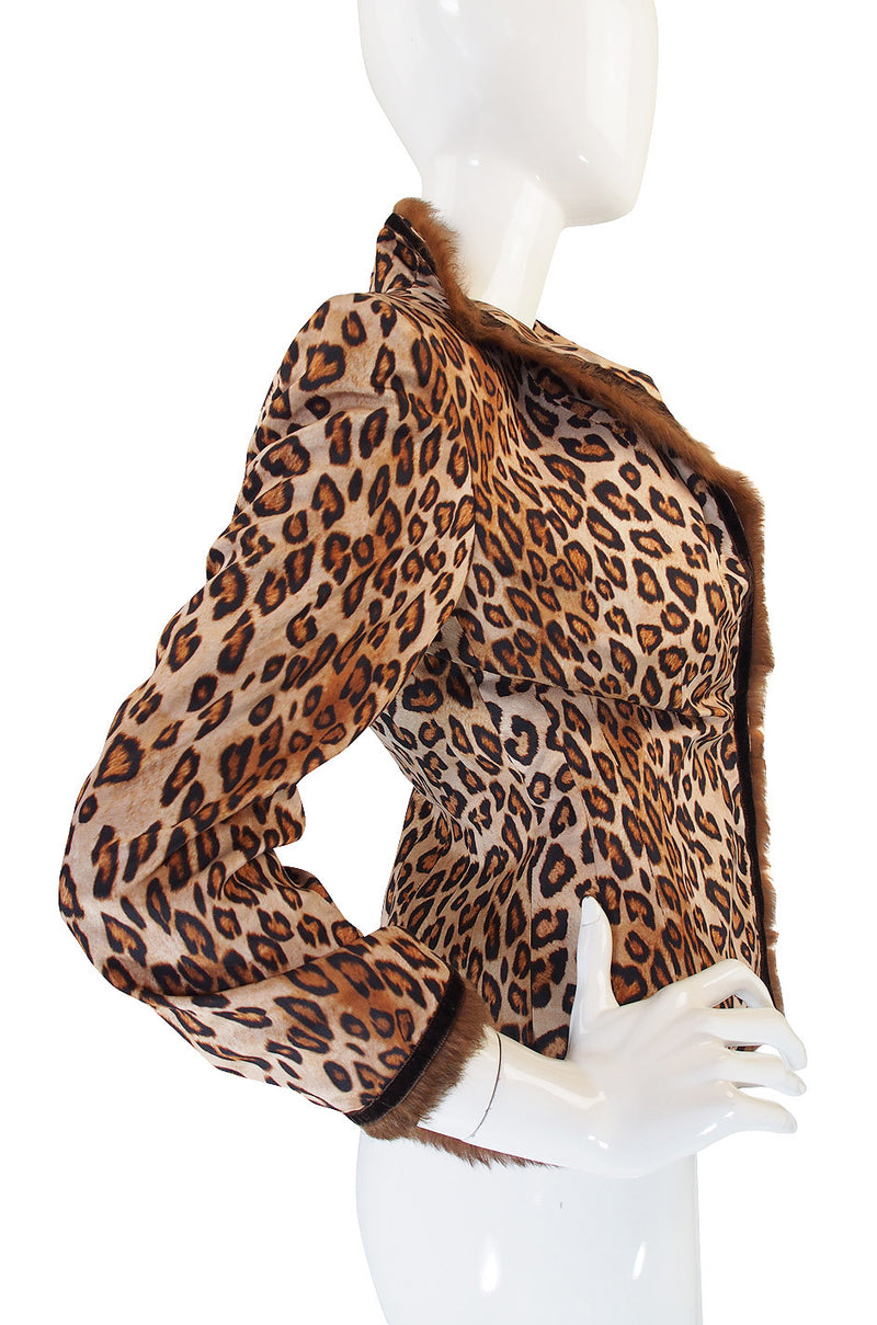 F2006 RTW McQueen Leopard and Fur Jacket – Shrimpton Couture