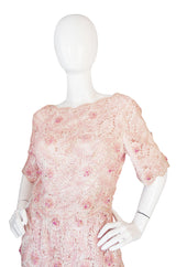 1960s Hand Beaded Maggie Reeves Couture Gown