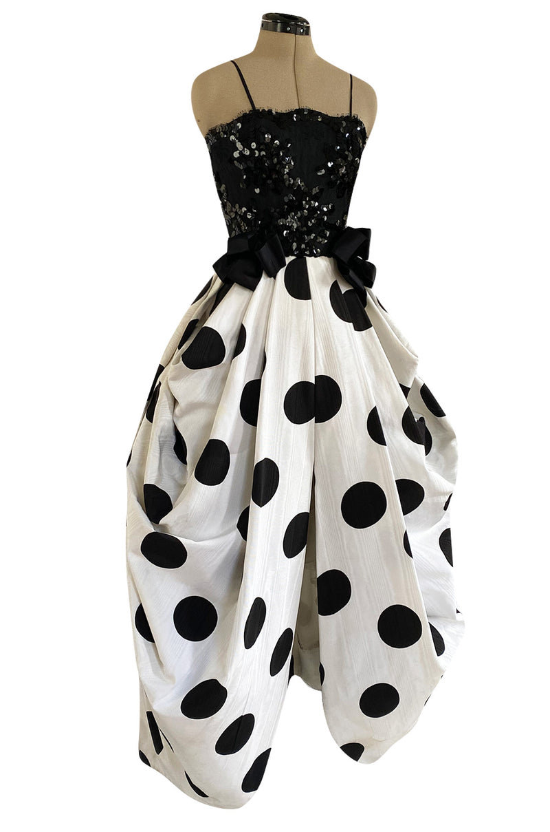 1980s Louis Feraud Polka Dot Party Dress — Bobbins & Bombshells