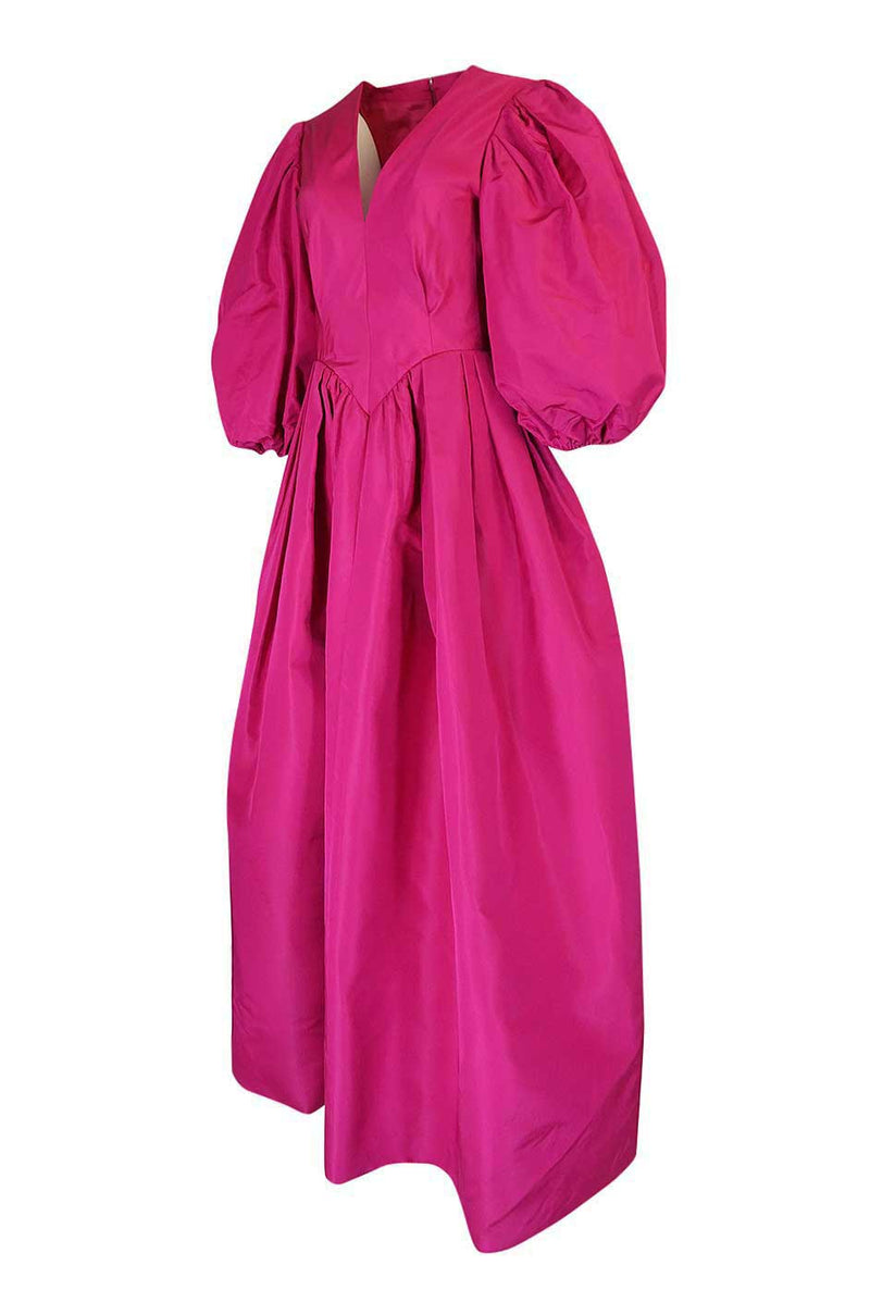 Pink taffeta outlet dress 80s