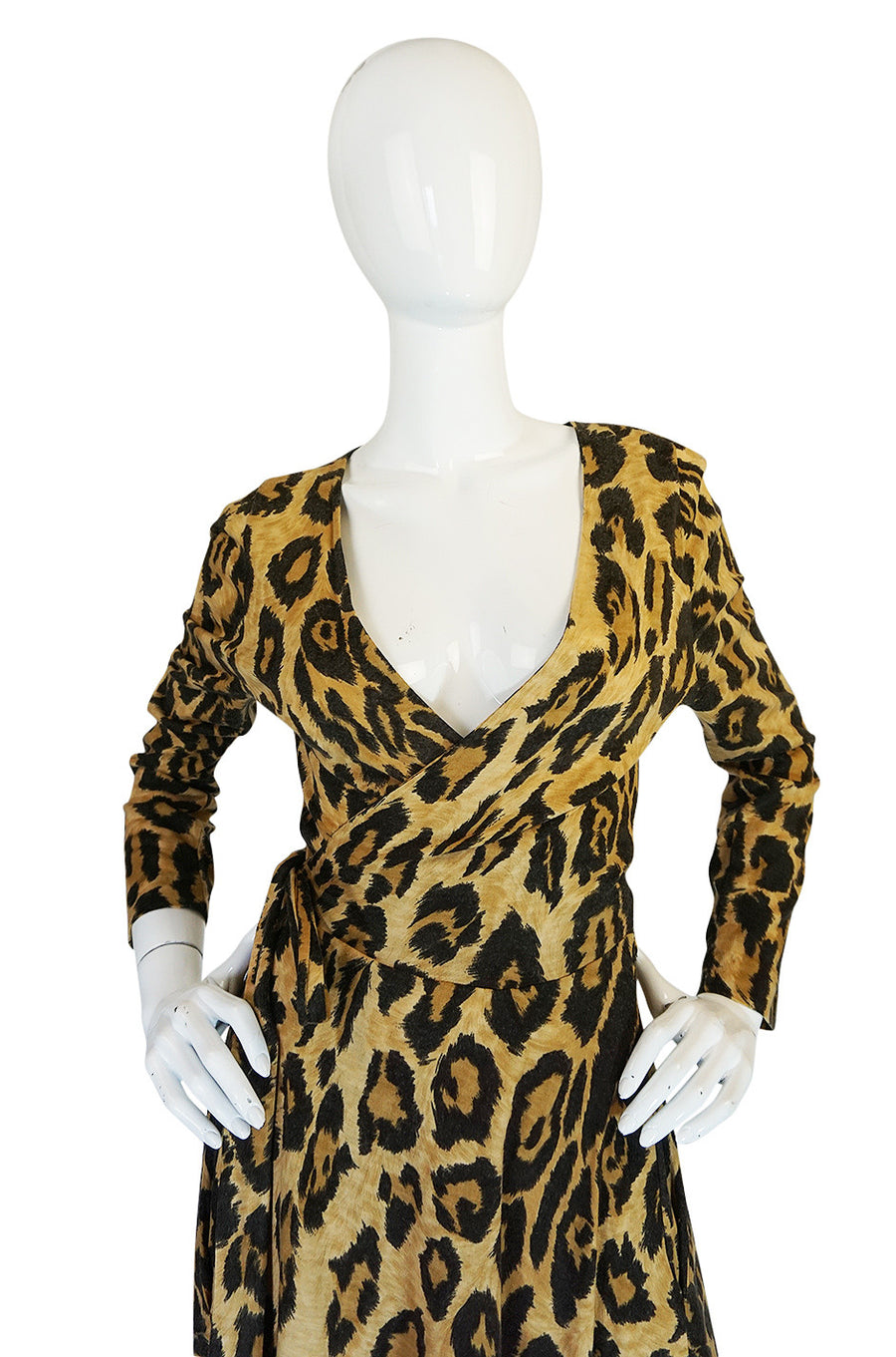 Dvf leopard wrap dress online