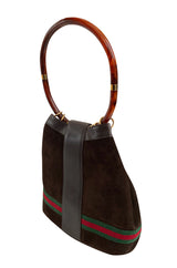 Rare & Original 1970s Gucci Bucket Canvas Logo & Leather Bag w Lucite –  Shrimpton Couture