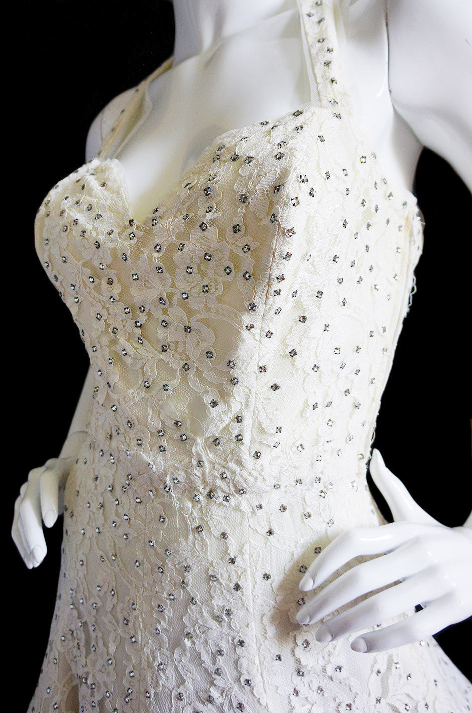 1950s Edith Small Lace Rhinestone Dress – Shrimpton Couture