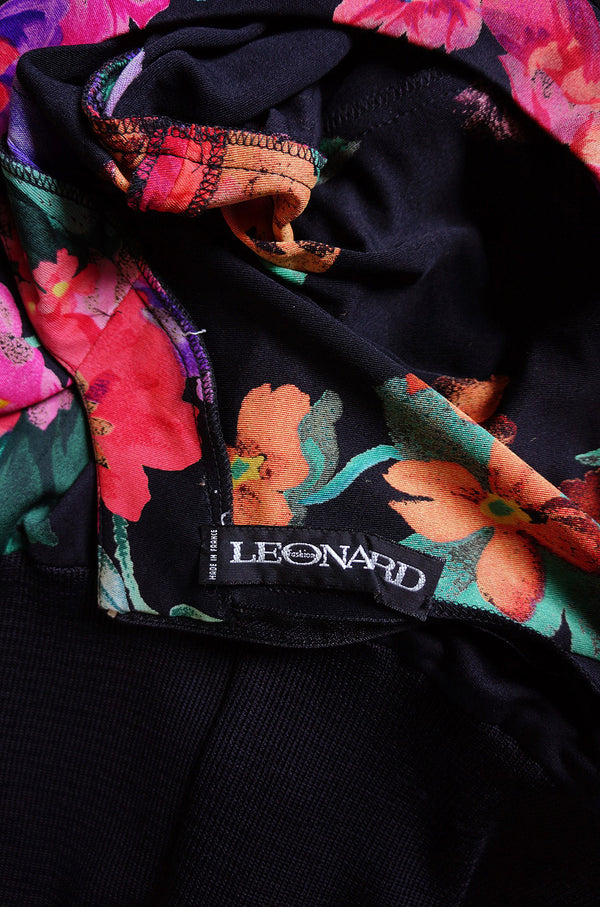 1970s Silk Floral Leonard Paris Top