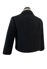 Fall 1959 Cristobal Balenciaga Haute Couture Black Jacket w Incredible Beaded Buttons