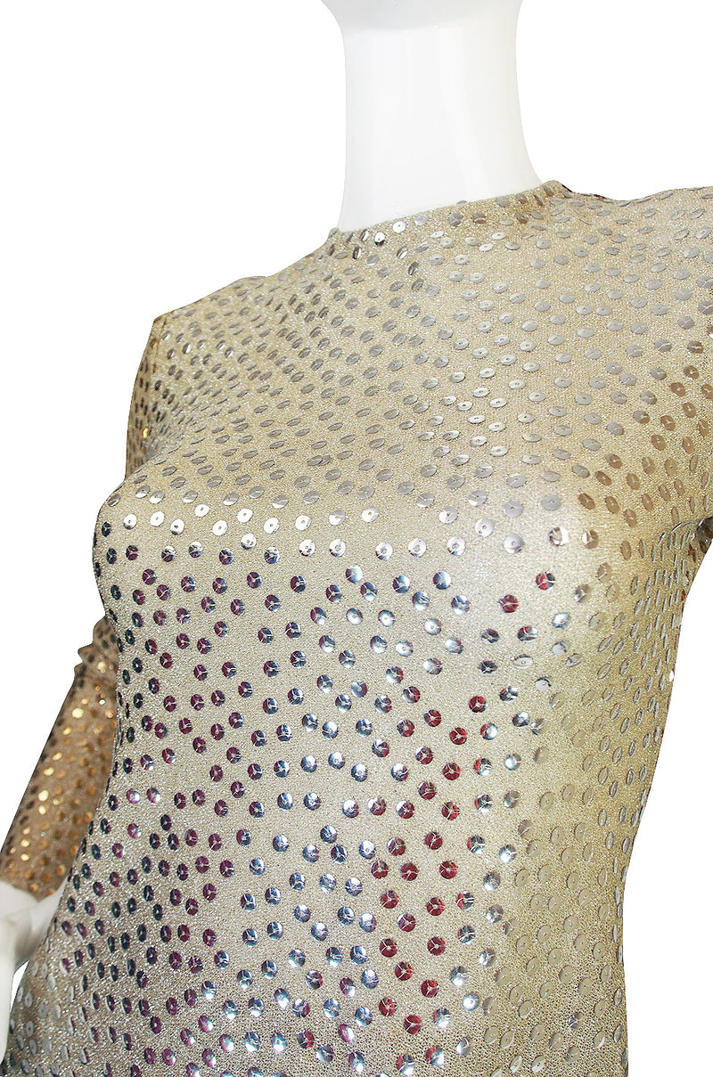 1960s Mollie Parnis Silk & Sequin Gold Flared Pant Set – Shrimpton Couture