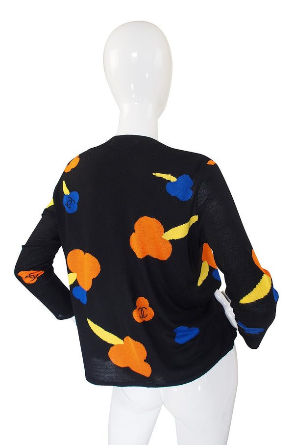 1980s Chanel Flower & Logo Twinset