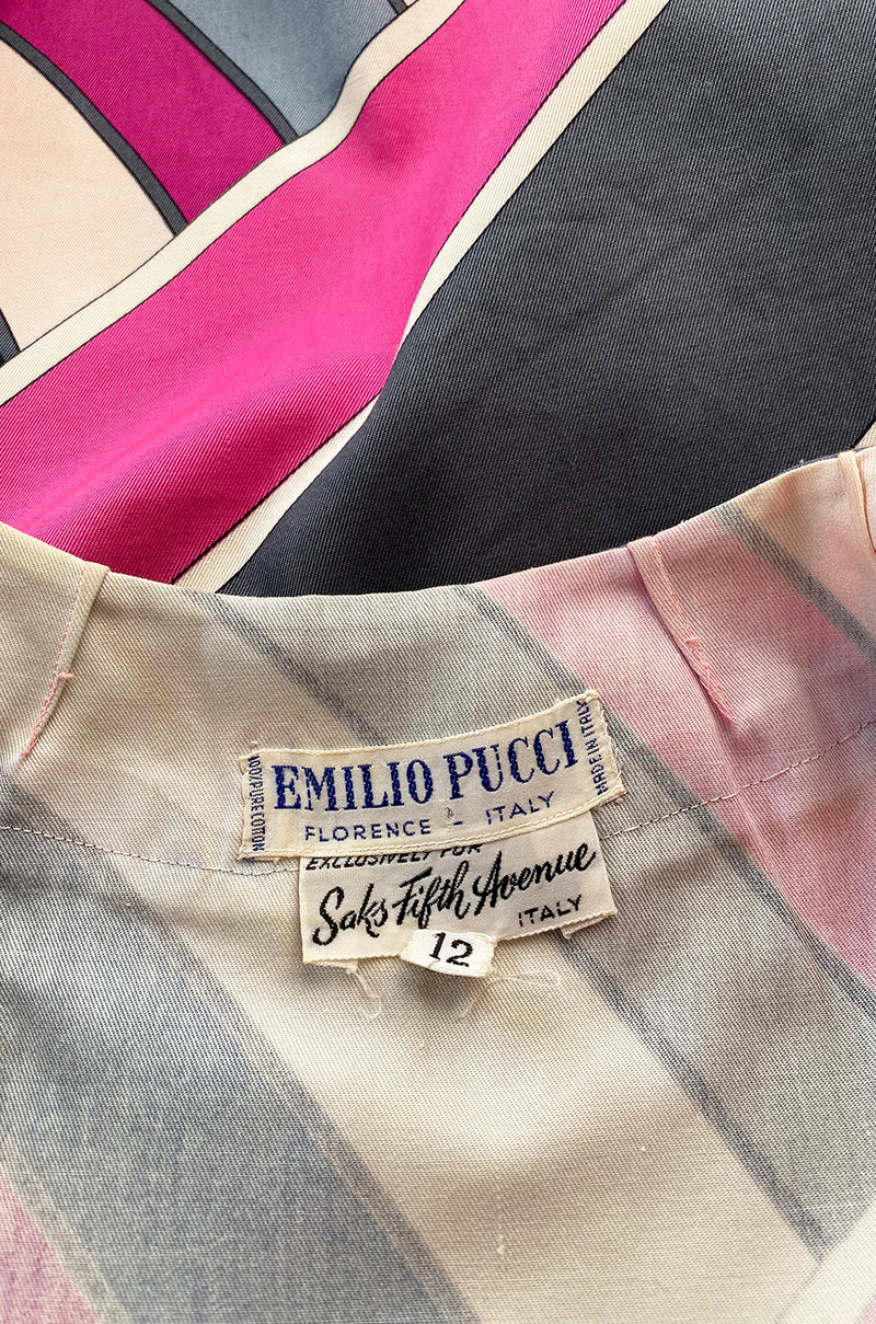 1950's Emilio Pucci Lime Button Up