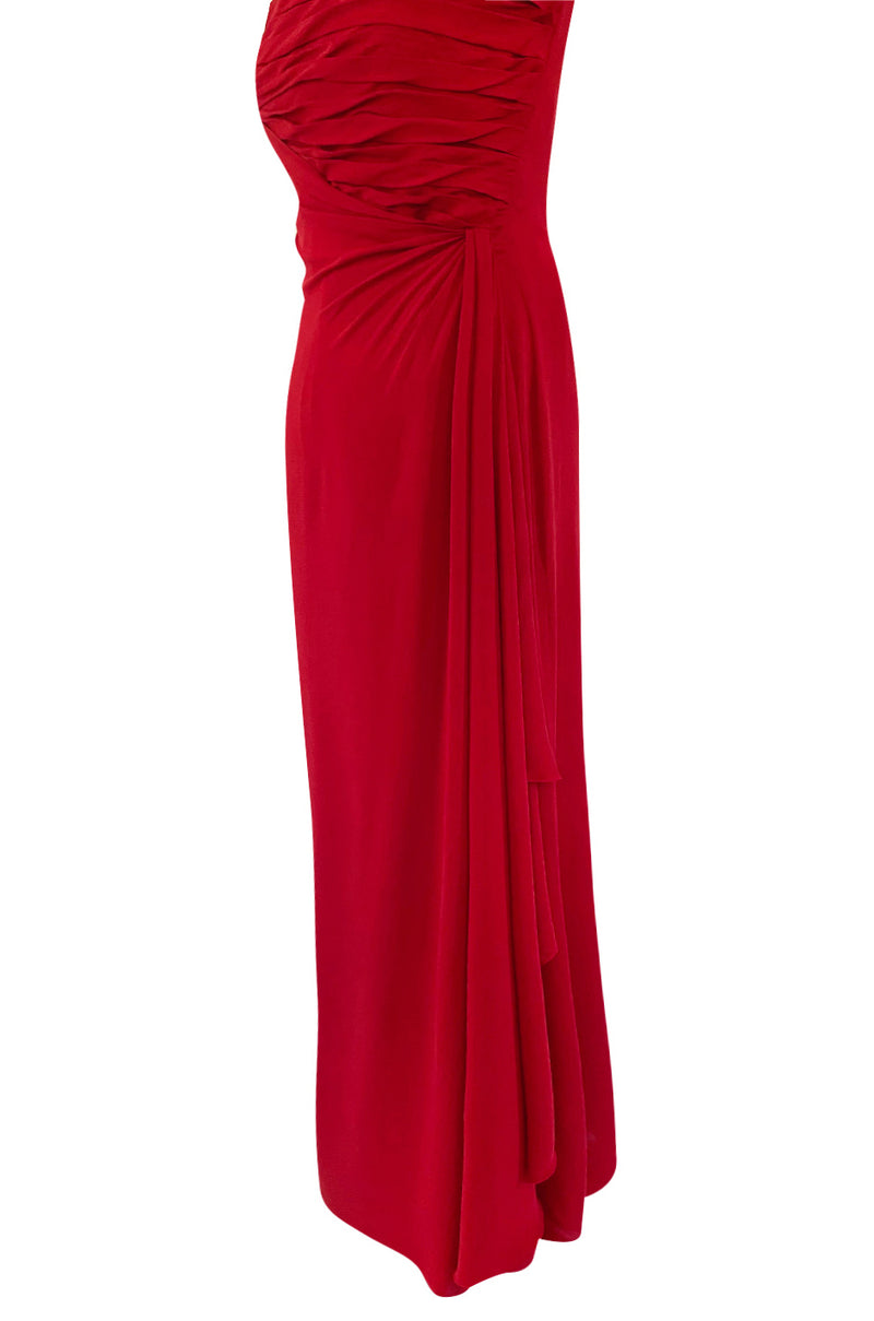 2010s Valentino Strapless Stretch Silk Crepe Dress w Gathered Bodice & –  Shrimpton Couture