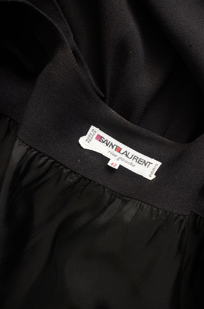 1985 Yves Saint Laurent Plunge Wrap Dress – Shrimpton Couture