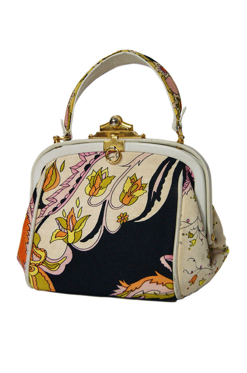 1960s Perfect Pink Print Pucci Bag