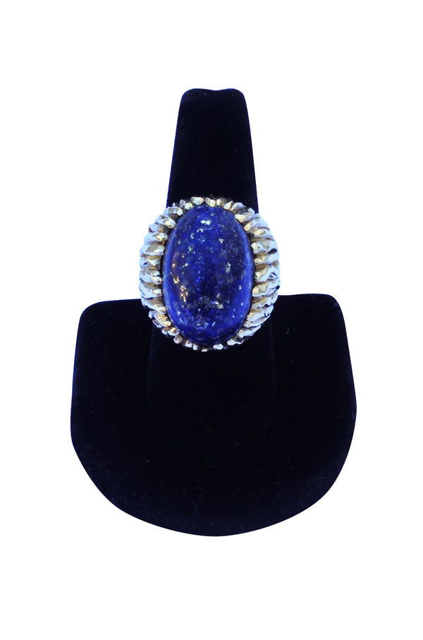 1960s Lapis Lazuli 18K Cocktail Ring