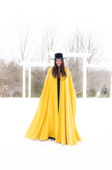 Fall 1988 Yves Saint Laurent Deep Yellow Full Length Wool Cape